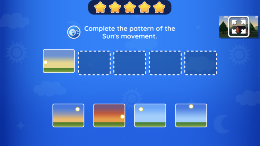 Bolo and the Terra Tower Gameplay showing the pattern of the Sun's movement