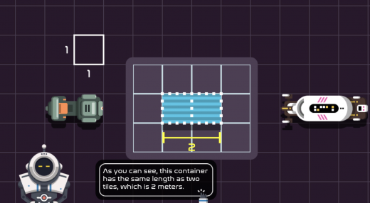 Use unit squares to find the area of a robot in its shipping container.