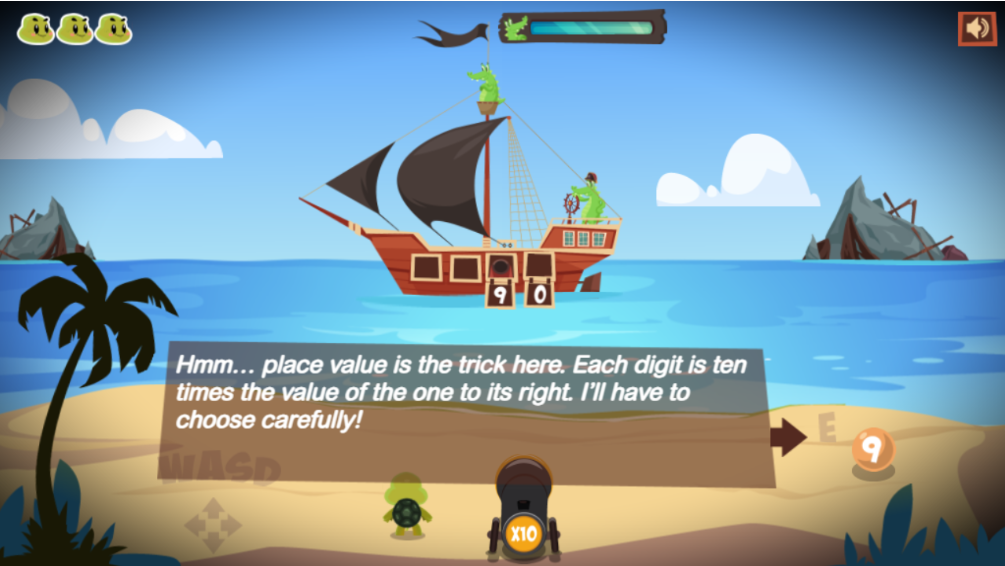 pirates vs numbers math game elementary