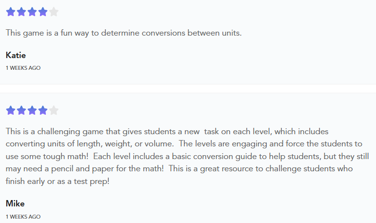 Student reviews for Capy's Conversion Quest